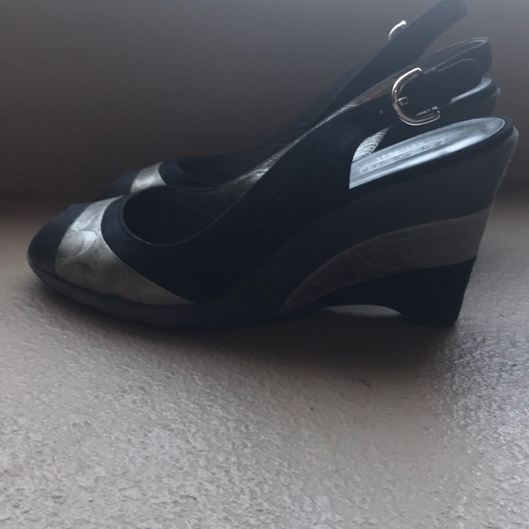 Coach Wedges in multi color( Gray,Black,Silver)♥️ - Picture 3 of 7